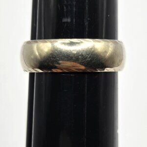 14K White Gold Pinched Edge Band Ring - 5.0g